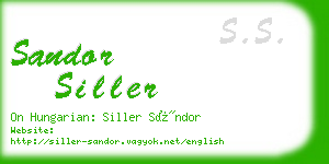 sandor siller business card